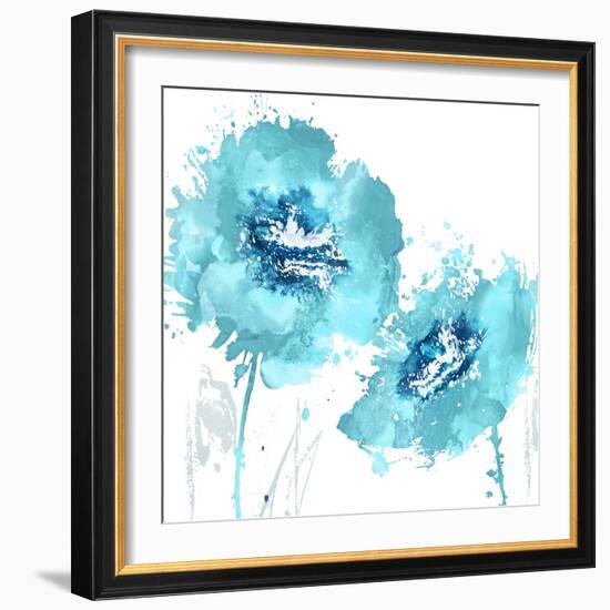 Flower Burst in Aqua II-Vanessa Austin-Framed Art Print