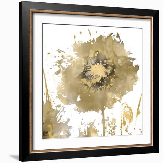 Flower Burst in Gold I-Vanessa Austin-Framed Art Print