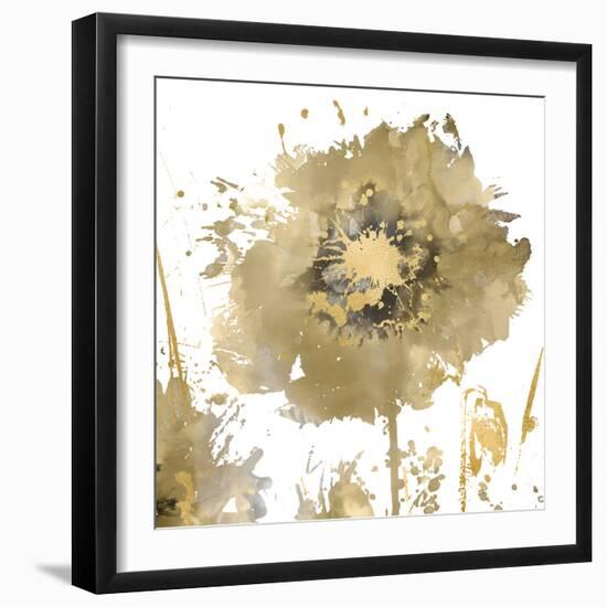 Flower Burst in Gold I-Vanessa Austin-Framed Art Print