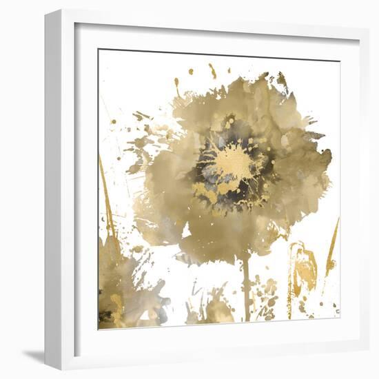 Flower Burst in Gold I-Vanessa Austin-Framed Art Print