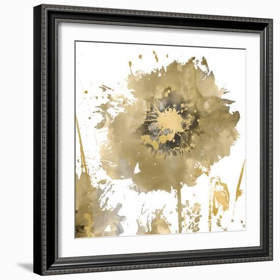 Flower Burst in Gold I-Vanessa Austin-Framed Art Print