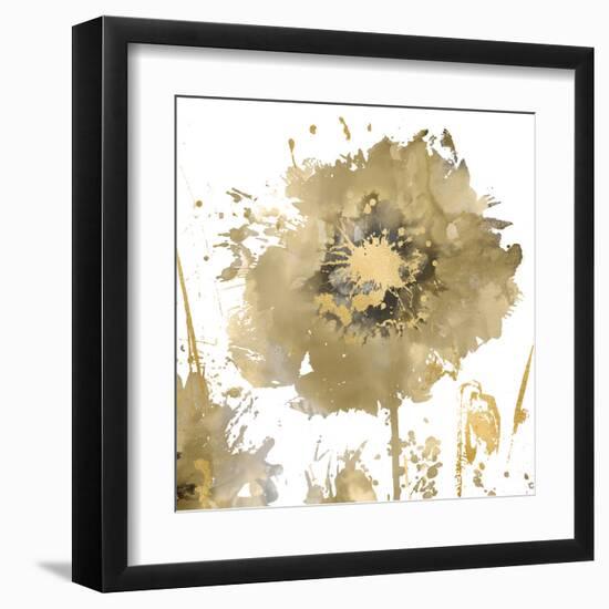 Flower Burst in Gold I-Vanessa Austin-Framed Art Print