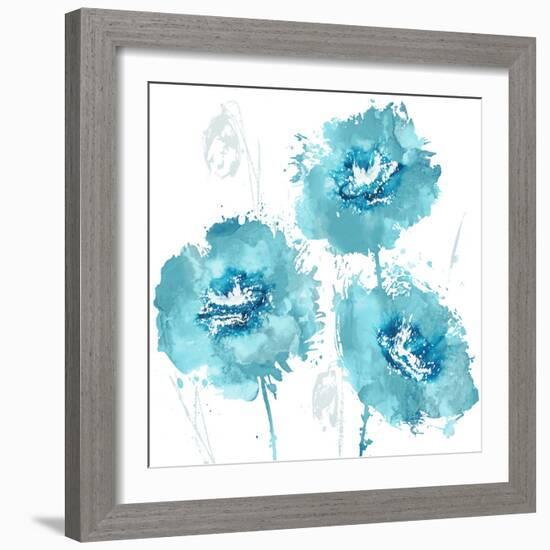 Flower Burst in Mandarin I-Vanessa Austin-Framed Art Print