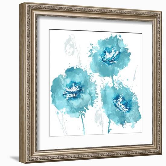 Flower Burst in Mandarin I-Vanessa Austin-Framed Art Print