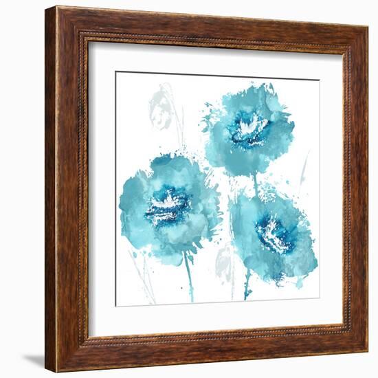 Flower Burst in Mandarin I-Vanessa Austin-Framed Art Print