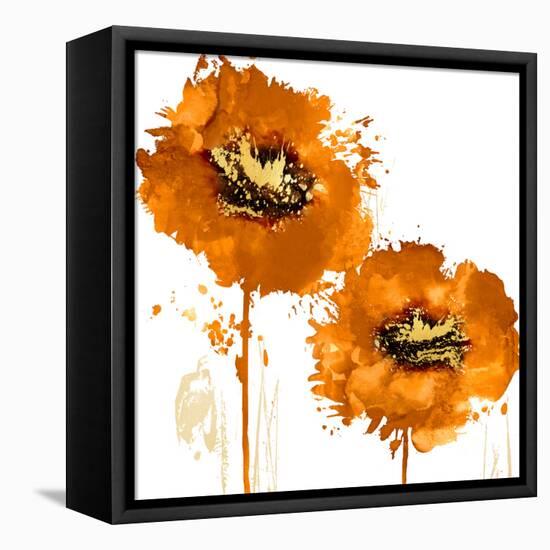 Flower Burst in Mandarin II-Vanessa Austin-Framed Stretched Canvas