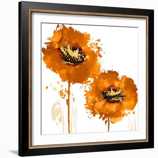 Flower Burst in Mandarin II-Vanessa Austin-Framed Art Print