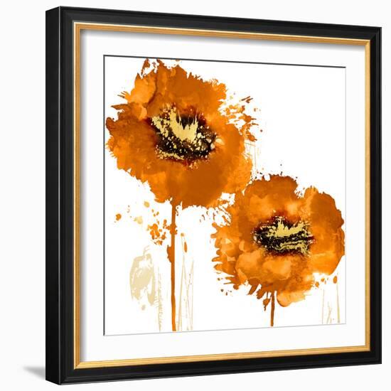 Flower Burst in Mandarin II-Vanessa Austin-Framed Art Print