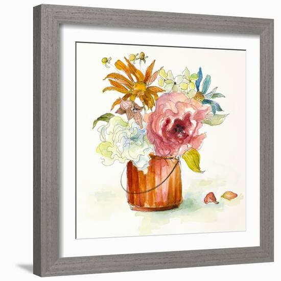 Flower Burst in Vase I-Lanie Loreth-Framed Art Print