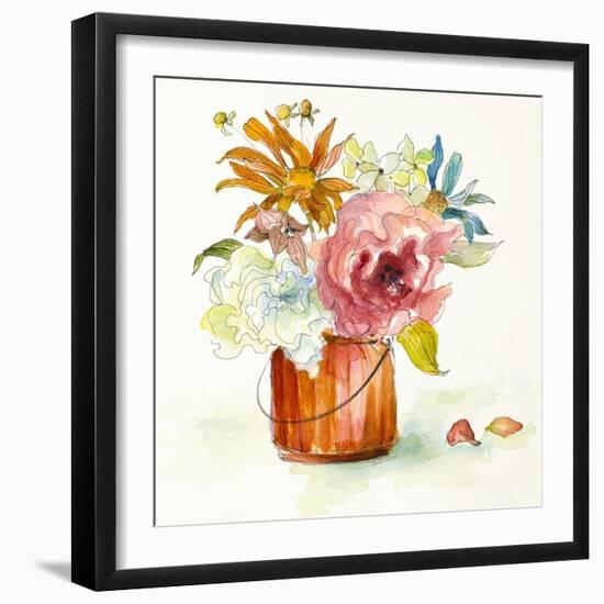 Flower Burst in Vase I-Lanie Loreth-Framed Art Print