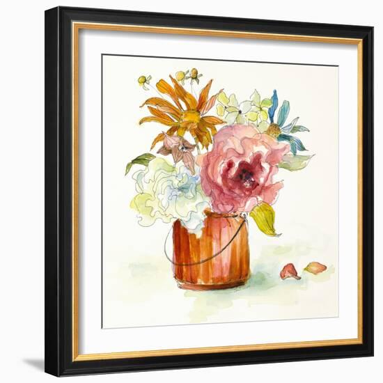 Flower Burst in Vase I-Lanie Loreth-Framed Art Print