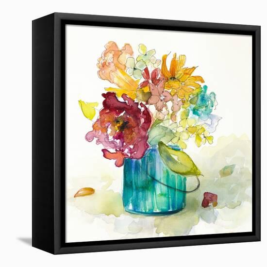 Flower Burst in Vase II-Lanie Loreth-Framed Stretched Canvas