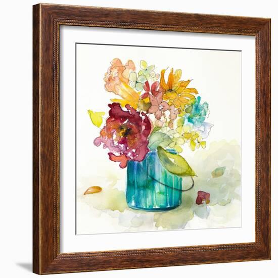 Flower Burst in Vase II-Lanie Loreth-Framed Art Print