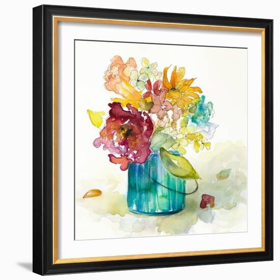 Flower Burst in Vase II-Lanie Loreth-Framed Art Print