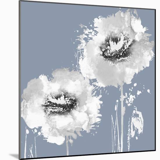 Flower Burst on Grey I-Vanessa Austin-Mounted Art Print