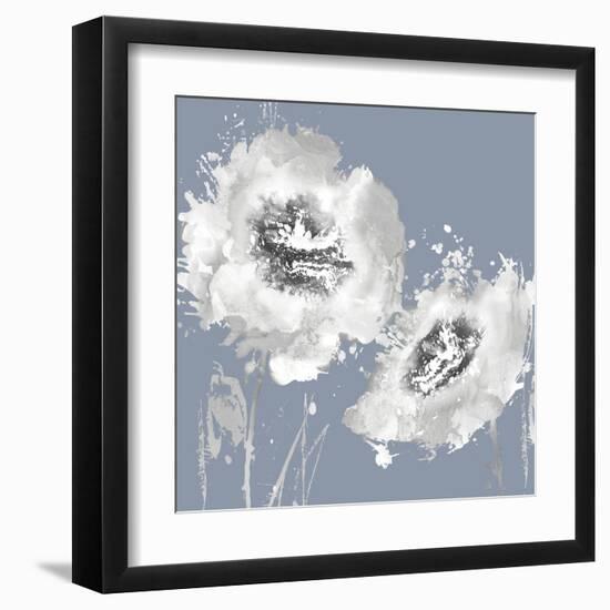 Flower Burst on Grey II-Vanessa Austin-Framed Art Print