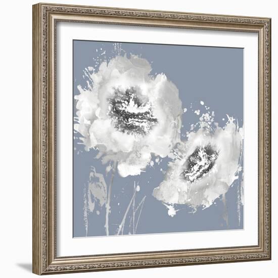 Flower Burst on Grey II-Vanessa Austin-Framed Art Print