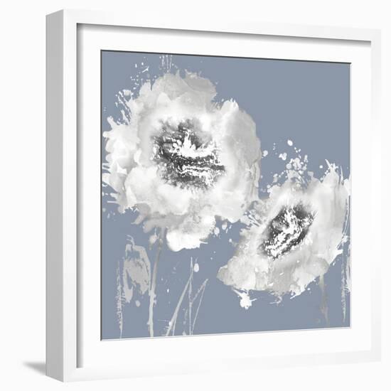 Flower Burst on Grey II-Vanessa Austin-Framed Art Print