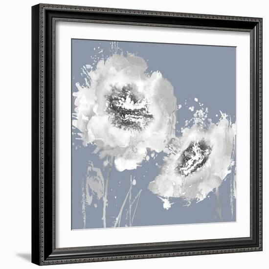 Flower Burst on Grey II-Vanessa Austin-Framed Art Print