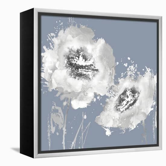 Flower Burst on Grey II-Vanessa Austin-Framed Stretched Canvas