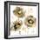 Flower Burst Trio in Gold-Vanessa Austin-Framed Art Print