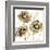 Flower Burst Trio in Gold-Vanessa Austin-Framed Art Print