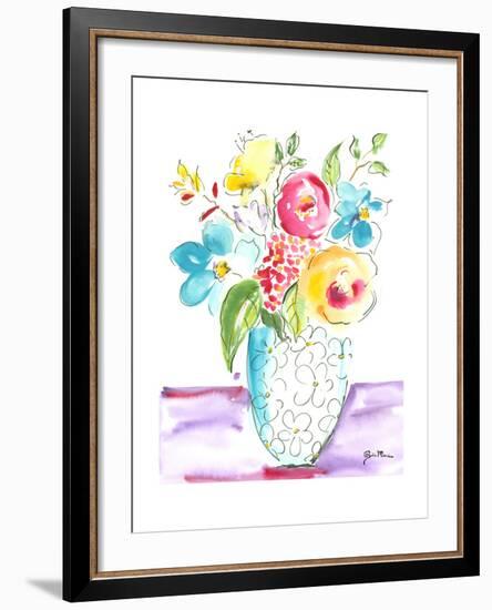 Flower Burst Vase I-Julia Minasian-Framed Art Print