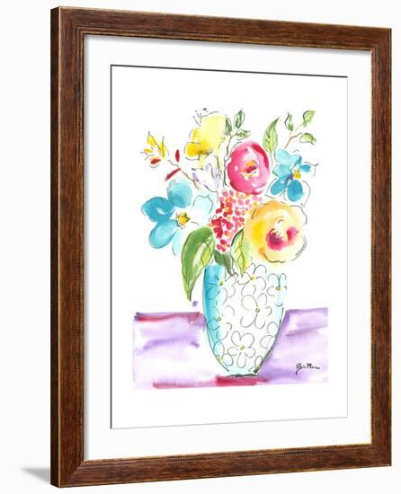 Flower Burst Vase I-Julia Minasian-Framed Art Print