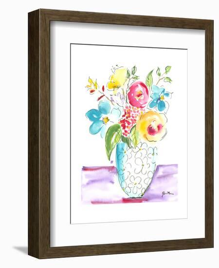 Flower Burst Vase I-Julia Minasian-Framed Art Print