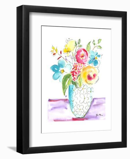 Flower Burst Vase I-Julia Minasian-Framed Art Print