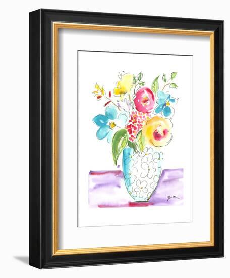 Flower Burst Vase I-Julia Minasian-Framed Art Print