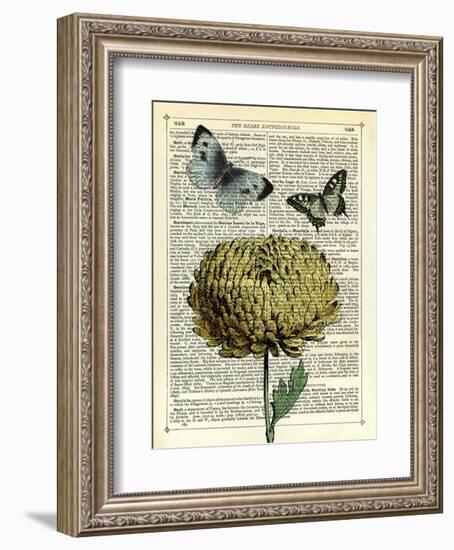 Flower & Butterflies-Marion Mcconaghie-Framed Art Print