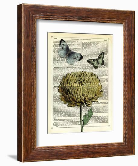 Flower & Butterflies-Marion Mcconaghie-Framed Art Print