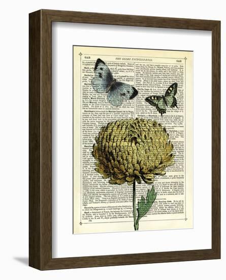 Flower & Butterflies-Marion Mcconaghie-Framed Art Print