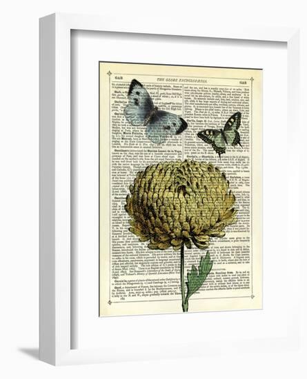 Flower & Butterflies-Marion Mcconaghie-Framed Art Print