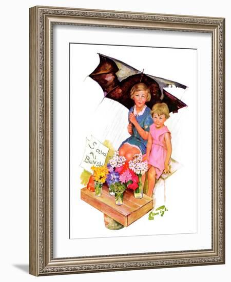 "Flower Children,"May 5, 1934-Ellen Pyle-Framed Giclee Print