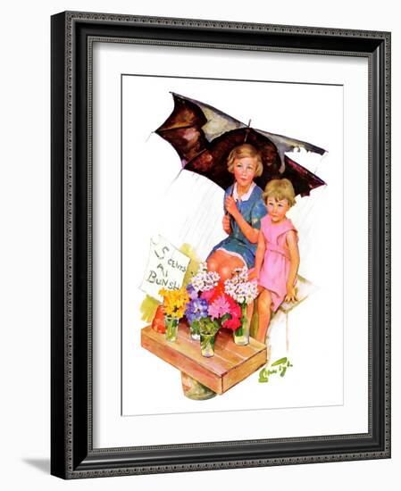 "Flower Children,"May 5, 1934-Ellen Pyle-Framed Giclee Print