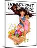 "Flower Children," Saturday Evening Post Cover, May 5, 1934-Ellen Pyle-Mounted Giclee Print