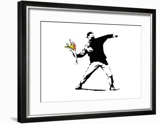 Flower Chucker-Banksy-Framed Giclee Print