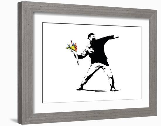 Flower Chucker-Banksy-Framed Giclee Print