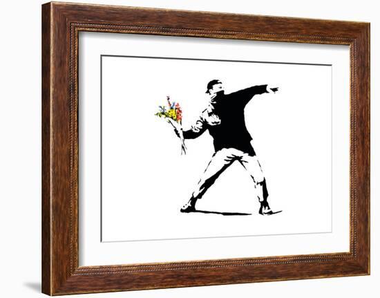 Flower Chucker-Banksy-Framed Giclee Print