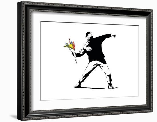 Flower Chucker-Banksy-Framed Giclee Print