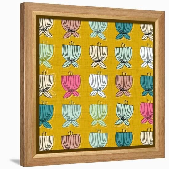 Flower Cups-Sharon Turner-Framed Stretched Canvas