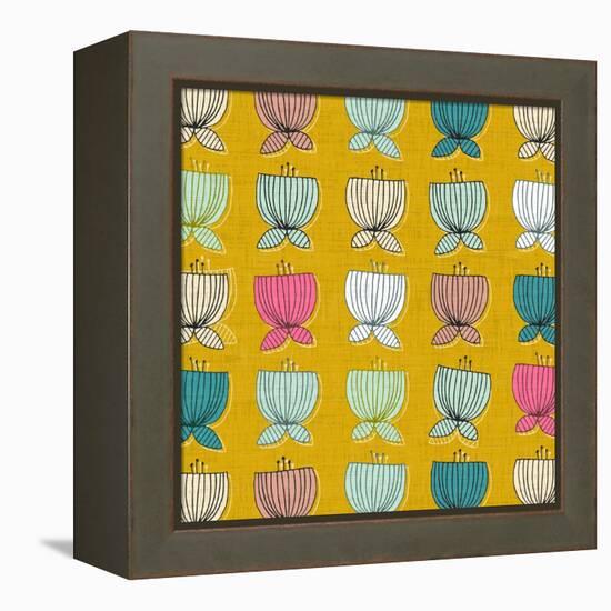 Flower Cups-Sharon Turner-Framed Stretched Canvas