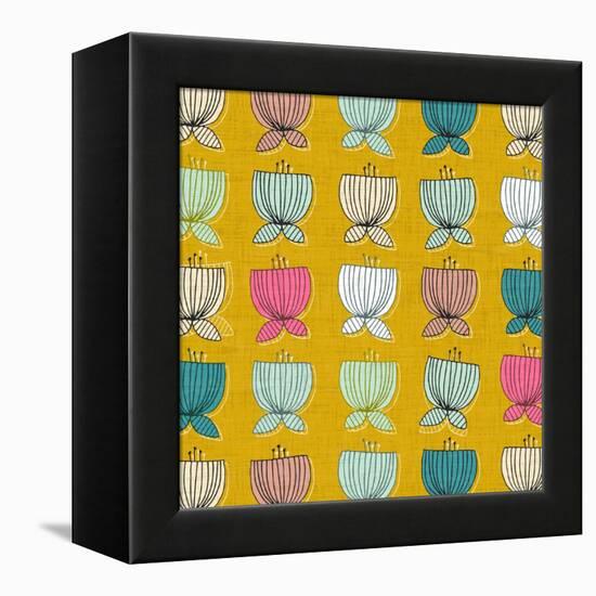 Flower Cups-Sharon Turner-Framed Stretched Canvas