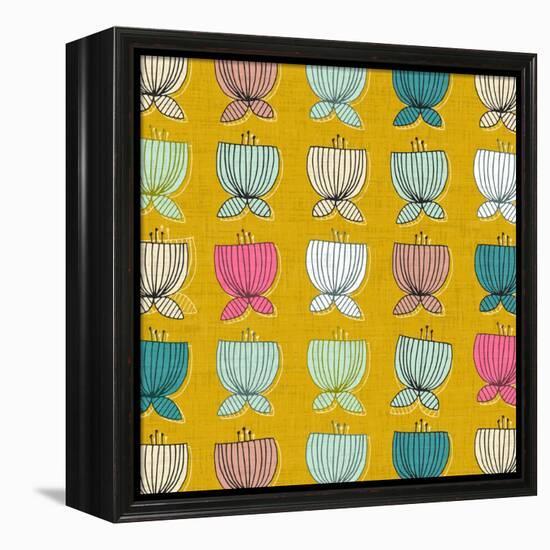 Flower Cups-Sharon Turner-Framed Stretched Canvas