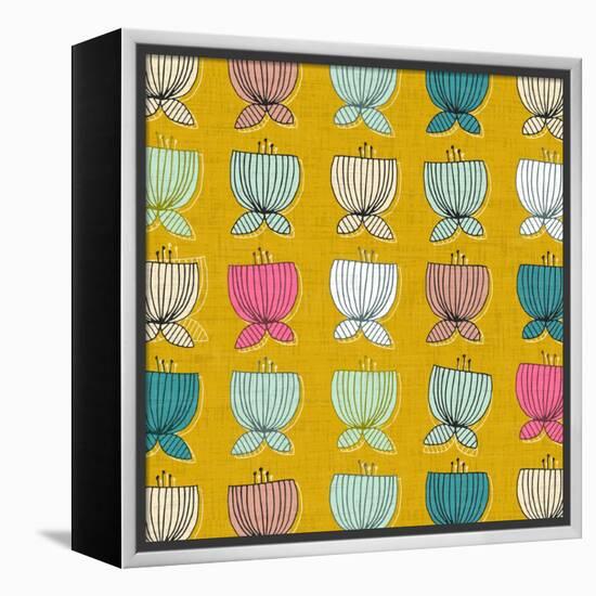 Flower Cups-Sharon Turner-Framed Stretched Canvas