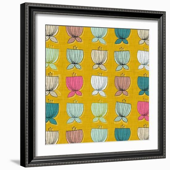 Flower Cups-Sharon Turner-Framed Art Print