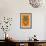 Flower cutout on orange, 2020, (collage)-Jane Tattersfield-Framed Giclee Print displayed on a wall