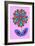 Flower cutout on pink, 2020, (collage)-Jane Tattersfield-Framed Giclee Print